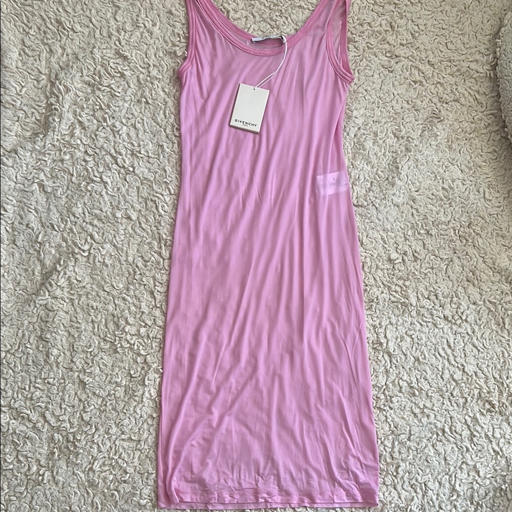 Givenchy Pink Sleeveless Sheer Dress sz 44